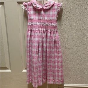 Adorable girls pink plaid Dress